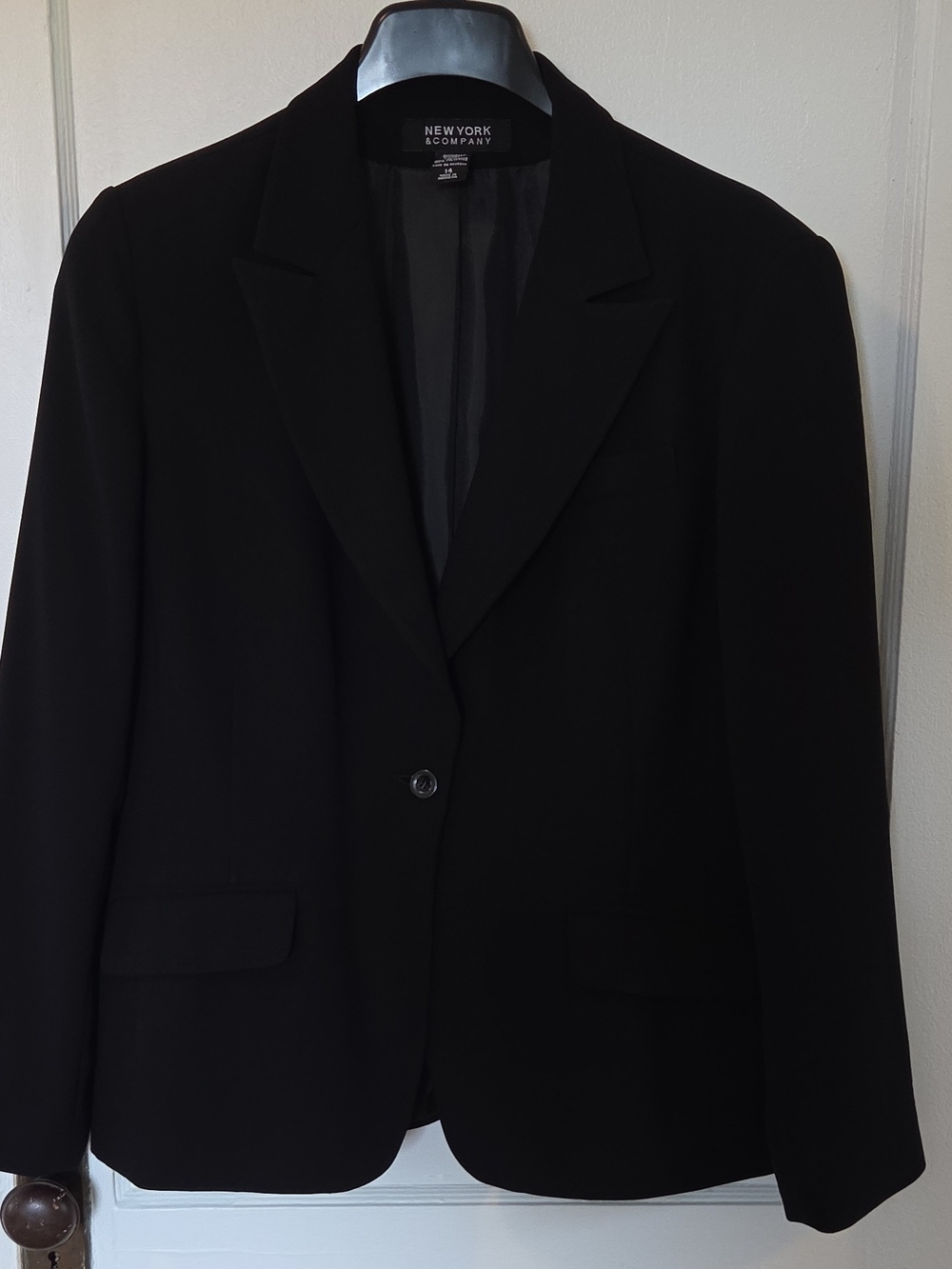 New York & Company Black Single-Button Blazer